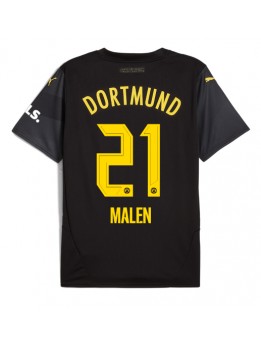 Billige Borussia Dortmund Donyell Malen #21 Bortedrakt 2024-25 Kortermet